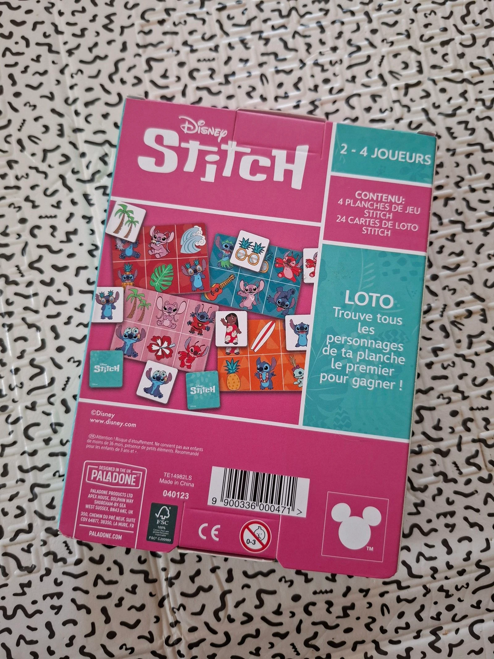 Jeu de loto Disney Stitch 2 à 4 joueurs – Neuf jamais utilisé – photo 2